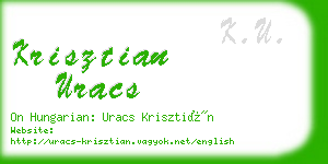 krisztian uracs business card